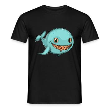 Wal Halloween Lustig Zombie - Männer T-Shirt - Schwarz - Vorne - AI Model Male 178 light (178cm)