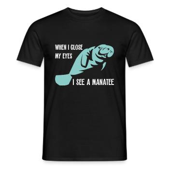 Je rêve de lamantin et de dugong - T-shirt homme - noir - Devant - AI Model Male 178 light (178cm)