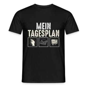 Lehrer mein Tagesplan - Männer T-Shirt - Schwarz - Vorne - AI Model Male 178 light (178cm)