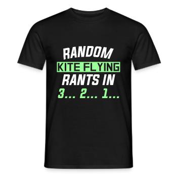 RANDOM KITE FLYING RANTS EN 3... 2... 1... - T-shirt homme - noir - Devant - AI Model Male 178 light (178cm)