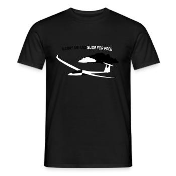 Glider Gliding Gliding Gliding Glider - Men's T-Shirt - black - Front - AI Model Male 178 light (178cm)