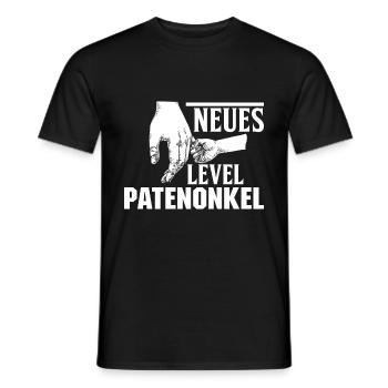 Neues Level Patenonkel Taufpate - Männer T-Shirt - Schwarz - Vorne - AI Model Male 178 light (178cm)