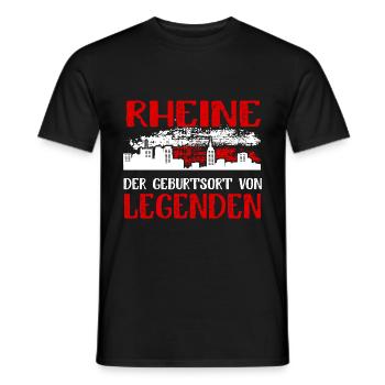 Rheine Der Geburtsort Von Legenden - Männer T-Shirt - Schwarz - Vorne - AI Model Male 178 light (178cm)
