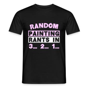 PEINTURE ALÉATOIRE COUP DE GUEULE EN 3... 2... 1... - T-shirt homme - noir - Devant - AI Model Male 178 light (178cm)