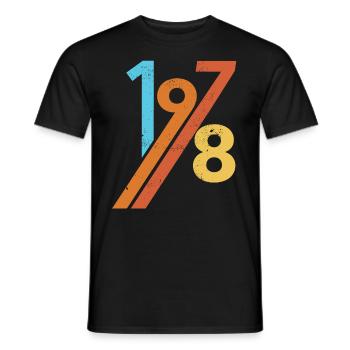 ANNÉE RETRO ANNIVERSAIRE VINTAGE 1978 - T-shirt homme - noir - Devant - AI Model Male 178 light (178cm)