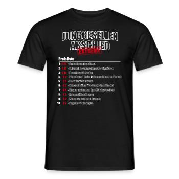 Junggesellenabschied Bräutigam EXTREME - weiß - Männer T-Shirt - Schwarz - Vorne - AI Model Male 178 light (178cm)
