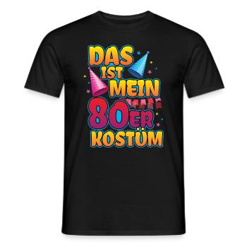 Das ist mein 80er Jahre Kostüm - Männer T-Shirt - Schwarz - Vorne - AI Model Male 178 light (178cm)