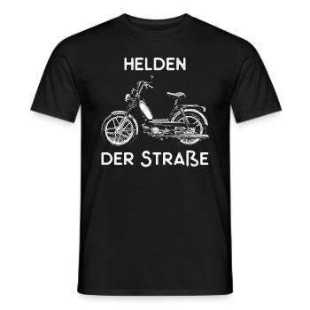 Helden der Strasse Mofa Moped Mofagang - Männer T-Shirt - Schwarz - Vorne - AI Model Male 178 light (178cm)