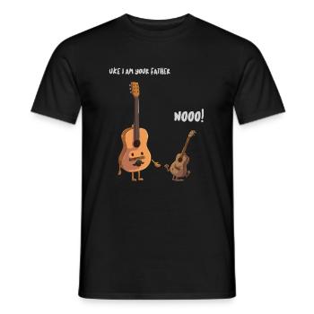 Ukulele Uke Gitarre Gitarrist Gitarrenspieler - Männer T-Shirt - Schwarz - Vorne - AI Model Male 178 light (178cm)
