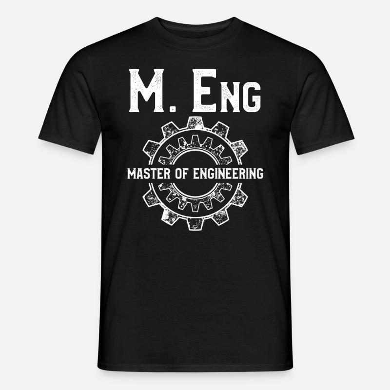 M. ENG MASTER OF ENGINEERING - Männer T-Shirt - Schwarz