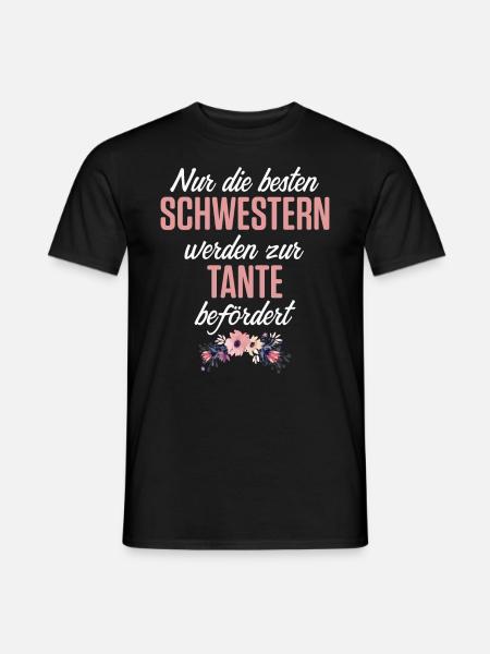 Beste Schwester zur Tante befördert Geschenk - Männer T-Shirt - Schwarz