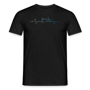 Pilote de battement de coeur d'hélicoptère - T-shirt homme - noir - Devant - AI Model Male 178 light (178cm)