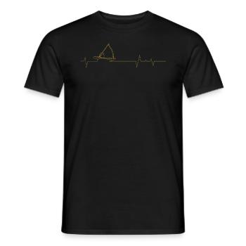 Bogenschütze Herzschlag Pfeil Bogen Geschenk - Männer T-Shirt - Schwarz - Vorne - AI Model Male 178 light (178cm)