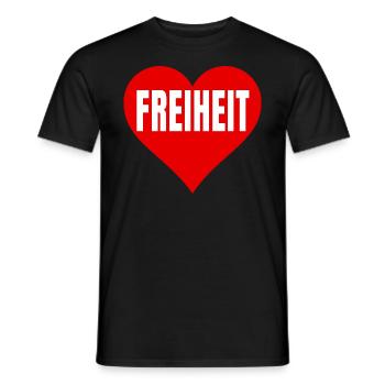 Love Freiheit Demo Demonstration Grundrechte - Männer T-Shirt - Schwarz - Vorne - AI Model Male 178 light (178cm)
