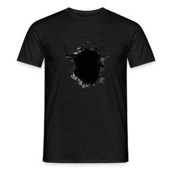 Trou dans le mur - T-shirt homme - noir - Devant - AI Model Male 178 light (178cm)