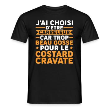 Carreleur Beau Gosse - T-shirt homme - noir - Devant - AI Model Male 178 light (178cm)