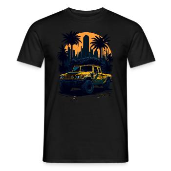 Offroad-Abenteuer | 4x4 - Männer T-Shirt - Schwarz - Vorne - AI Model Male 178 light (178cm)