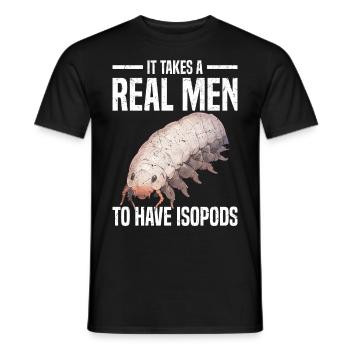 Asseln - Männer T-Shirt - Schwarz - Vorne - AI Model Male 178 light (178cm)