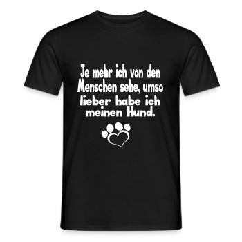 Hundeliebe ! - Männer T-Shirt - Schwarz - Vorne - AI Model Male 178 light (178cm)
