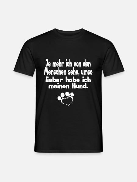 Hundeliebe ! - Männer T-Shirt - Schwarz