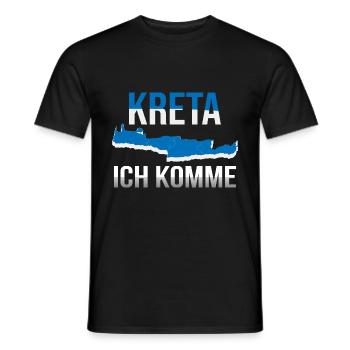 Kreta ich komme Griechenland Urlaub - Männer T-Shirt - Schwarz - Vorne - AI Model Male 178 light (178cm)