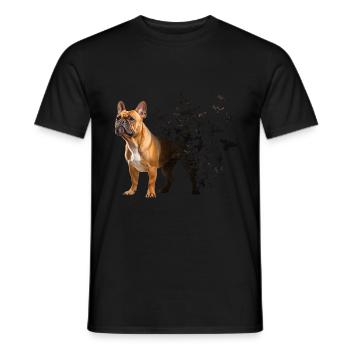 Bouledogue français - T-shirt homme - noir - Devant - AI Model Male 178 light (178cm)
