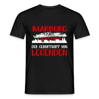 Marburger Der Geburtsort Von Legenden - Männer T-Shirt - Schwarz - Vorne - AI Model Male 178 light (178cm)