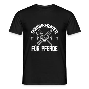 Hufschmied Herzschlag Hufeisen Schmied - Männer T-Shirt - Schwarz - Vorne - AI Model Male 178 light (178cm)