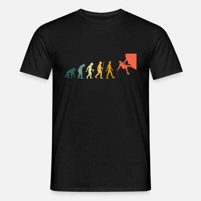 Escalade Evolution Rétro Sport Grimpeurs - T-shirt homme - noir