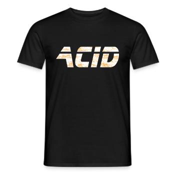 ACID - Techno - Musique techno - Rave - T-shirt homme - noir - Devant - AI Model Male 178 light (178cm)
