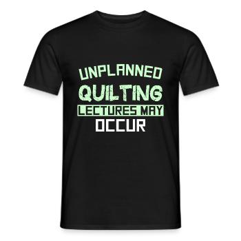 DES CONFÉRENCES IMPRÉVUES SUR LA COURTEPOINTE PEUVENT AVOIR LIEU - T-shirt homme - noir - Devant - AI Model Male 178 light (178cm)
