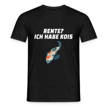 Koi Karpfen Rente? Rentner Pensionär Ich habe Kois - Männer T-Shirt - Schwarz - Vorne - AI Model Male 178 light (178cm)