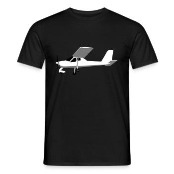 p92 Ultraleichtflugzeug UL Pilot Flugzeug - Männer T-Shirt - Schwarz - Vorne - AI Model Male 178 light (178cm)