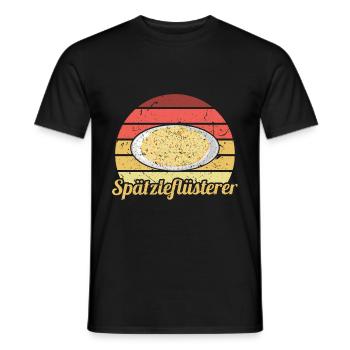 Retro Spätzleflüsterer Schwaben Spätzle - Männer T-Shirt - Schwarz - Vorne - AI Model Male 178 light (178cm)