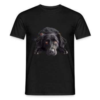 Flat Coated Retriever - Männer T-Shirt - Schwarz - Vorne - AI Model Male 178 light (178cm)