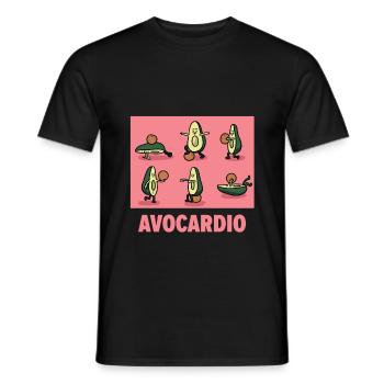 Avocardio Avocardo shirt de sport et de fitness - T-shirt homme - noir - Devant - AI Model Male 178 light (178cm)