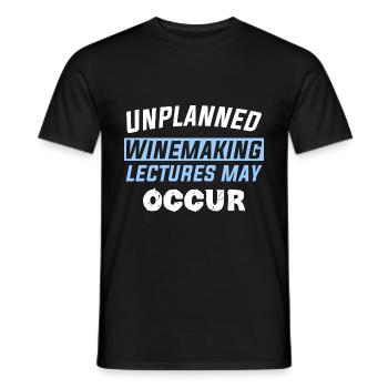 Des conférences de vinification non planifiées peuvent avoir lieu - T-shirt homme - noir - Devant - AI Model Male 178 light (178cm)