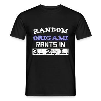 Random Origami fulmine dans 3... 2... 1... - T-shirt homme - noir - Devant - AI Model Male 178 light (178cm)