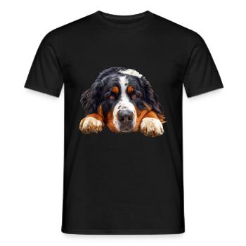 Bernese Mountain Dog - Männer T-Shirt - Schwarz - Vorne - AI Model Male 178 light (178cm)