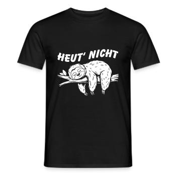 Süßes schläfriges Faultier - heute nicht - Männer T-Shirt - Schwarz - Vorne - AI Model Male 178 light (178cm)