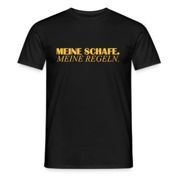 meine schafe - Männer T-Shirt - Schwarz - Vorne - AI Model Male 178 light (178cm)