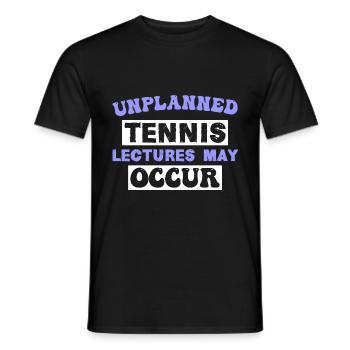 Des conférences de tennis imprévues peuvent avoir lieu - T-shirt homme - noir - Devant - AI Model Male 178 light (178cm)