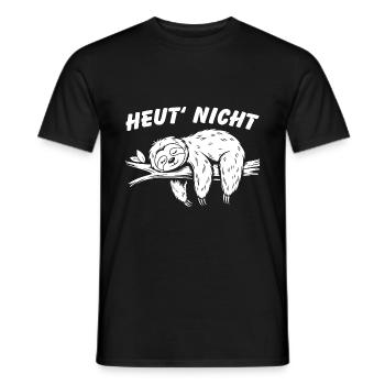Süßes schläfriges Faultier - heute nicht - Männer T-Shirt - Schwarz - Vorne - AI Model Male 178 light (178cm)