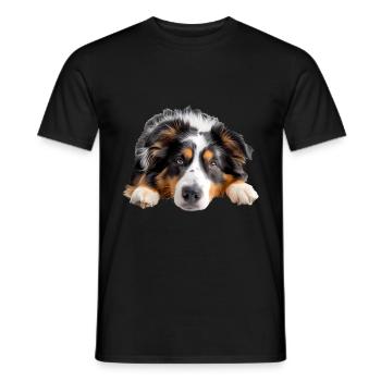 Berger australien - T-shirt homme - noir - Devant - AI Model Male 178 light (178cm)