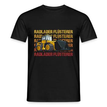 Radlader Flüsterer Retro Radladerfahrer - Männer T-Shirt - Schwarz - Vorne - AI Model Male 178 light (178cm)