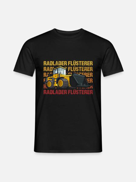 Radlader Flüsterer Retro Radladerfahrer - Männer T-Shirt - Schwarz