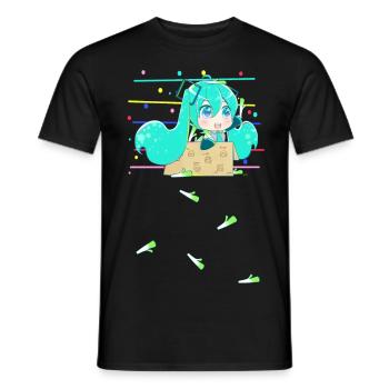 MIKUBOX - Men's T-Shirt - black - Front - AI Model Male 178 light (178cm)