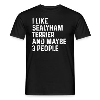 I Like Sealyham Terrier And Maybe 3 People Dog - Men's T-Shirt - black - Front - AI Model Male 178 light (178cm)