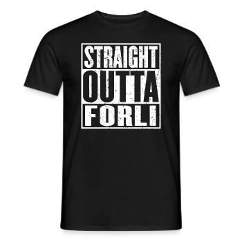 Straight Outta Forli Jahrgang - Männer T-Shirt - Schwarz - Vorne - AI Model Male 178 light (178cm)