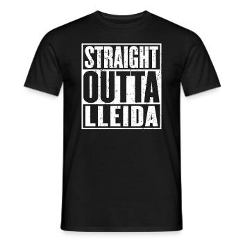 Straight Outta Lleida Vintage - T-shirt homme - noir - Devant - AI Model Male 178 light (178cm)
